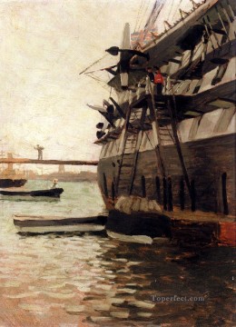 戦艦の船体 ジェームズ・ジャック・ジョゼフ・ティソ Oil Paintings
